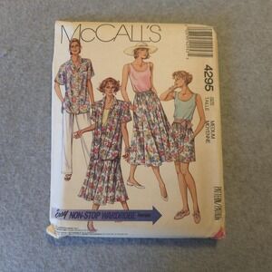 McCall's 4295 Womens Wardrobe Top Skirt Pants Jacket Sewing Pattern Medium Uncut